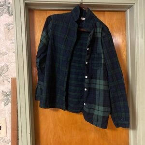 LL Bean  L.L. Bean Women's 100% Cotton Flannel Pajama Sleep Button Down Top Med